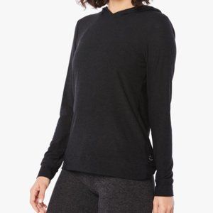 Beyond Yoga 928 Size Small Featherweight Day And Night Hoodie In Darkest Night